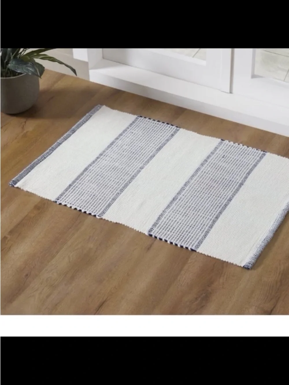 My Texas House Indoor/ Outdoor Plaid Accent Rug, Blue & White, 24